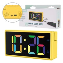 Budzik elektroniczny Hama Ibiza żółty zegar cyfrowy z kalendarzem Hama