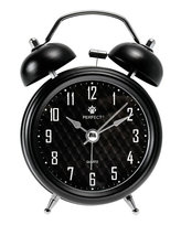 Budzik Perfect PT253 czarny głośny alarm cichy mechanizm PERFECT