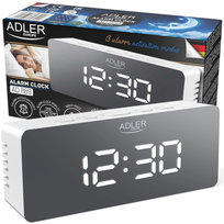 BUDZIK ZEGAR ALARM GODZINA TEMPERATURA ADLER AD1189w | White Adler