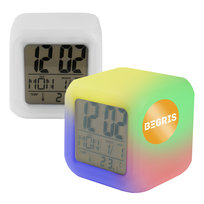 BUDZIK ZEGAR TERMOMETR LCD KAMELEON ŚWIECĄCY ZMIENIA KOLORY DLA DZIECI LED Begris