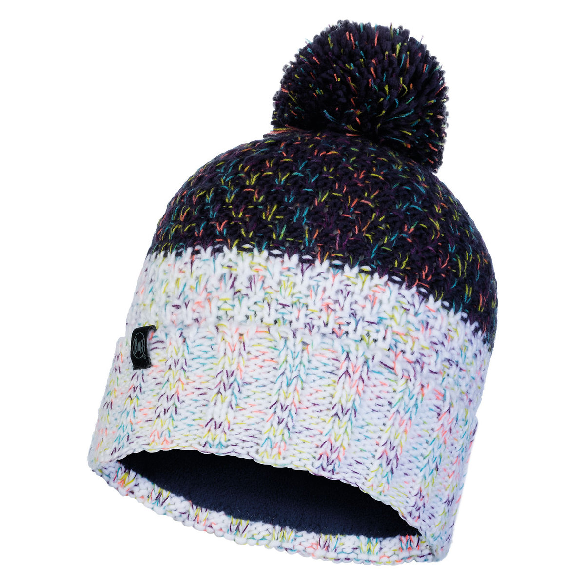 Buff, Czapka zimowa, Knitted & Polar Hat - Janna, biały, rozmiar uniwersalny