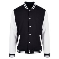 Build Your Brand Męska Kurtka Basic Contrast Varsity Jacket (L / Czarny) Build Your Brand