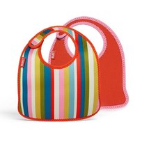 Built, Mess Mate, Śliniaki dla dzieci, Stripe, Baby Pink, 2 szt.