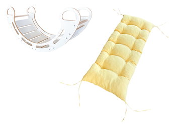 Bujak biały MDF 85 +poduszka żółta 85