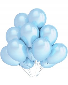 Bukiet balonów błękitne metaliczne Chrzest Komunia Gotowy zestaw Dekoracji - Szafran Limited