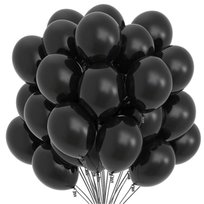Bukiet balonów czarnych średnie 20szt 10 cali Zestaw gotowych dekoracji