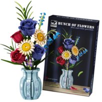 Bukiet kwiatów w wazonie 787el.- Kwiaty Klocki plastikowe konstrukcyjne MJI 13067 MOC