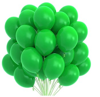 Bukiet zielonych balonów gotowy zestaw dekoracji urodzinowych 20szt. - inna (Inny)