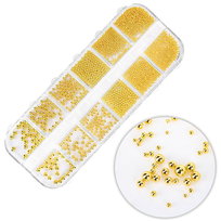 Bulion do zdobienia paznokci Molly Nails kasetka złoty gold 1000 szt Molly Nails