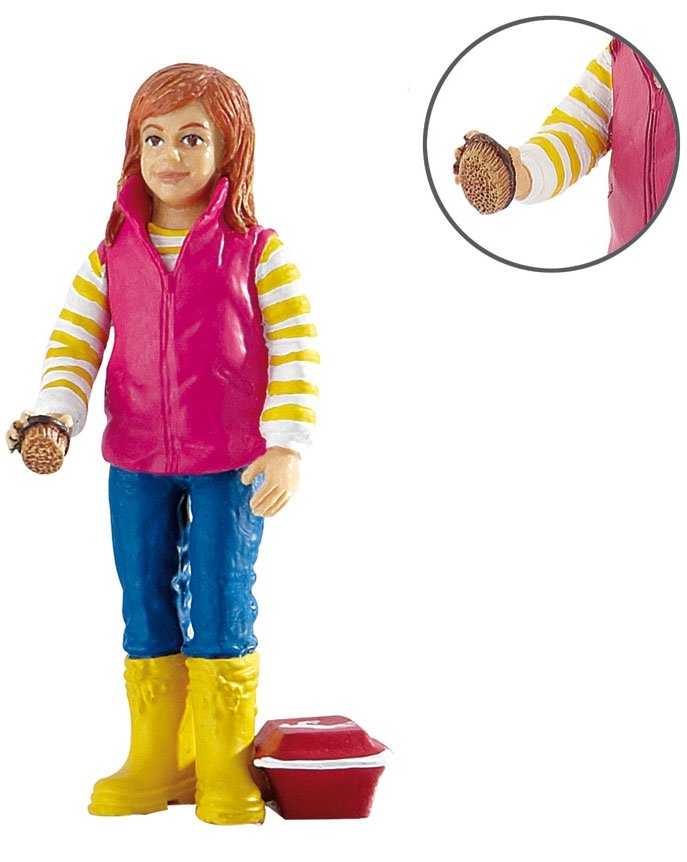 Zdjęcia - Figurka / zabawka transformująca BULLYLAND 62726 Dziewczyna czyszcząca konia Marie 8,5cm z ruchoma ręką 