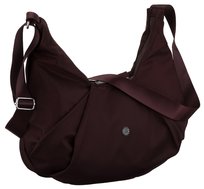 Burgundowa torebka damska PETERSON duża na ramię kieszonki na suwak szeroki regulowany pasek modna miejska
