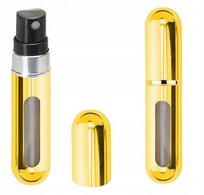 Buteleczka perfumy fiolka zaworek atomizer świecący, Złoty, 6 ml