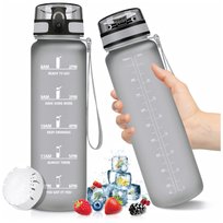 Butelka Bidon Na Wodę 1L Tritan Z Miarką Motywacyjna Szczelna Bpa Free