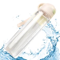 Butelka Bidon Na Wodę Napój Szczelna Sportowa Z Podziałką 1000Ml 1L Kremowa Inna marka