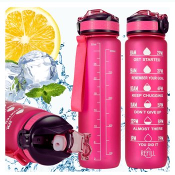Butelka Bidon Na Wodę Napój Z Miarką Podziałką Sportowa Motywacyjna 1000Ml - Inny producent