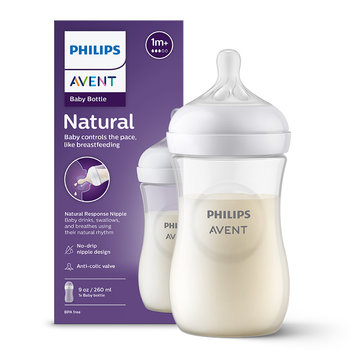 Butelka do karmienia PHILIPS AVENT SCY903/01 - 260 ml antykolkowa bez BPA dla niemowląt powyżej 1 miesiąca naturalny smoczek ergonomiczna - Philips Avent