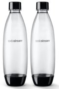 Butelka do saturatora SODASTREAM Fuse, 2 szt. - 1 l czarne butelki do gazowania wody do zmywarki bez BPA akcesoria do syfonu - SodaStream