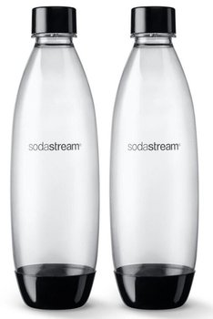 Butelka do saturatora SODASTREAM Fuse, 2 szt. - 1 l czarne butelki do gazowania wody do zmywarki bez BPA akcesoria do syfonu - SodaStream
