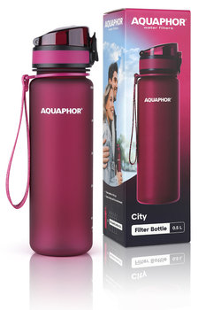 Butelka filtrująca Aquaphor City 0,5 l, bordowa - Aquaphor
