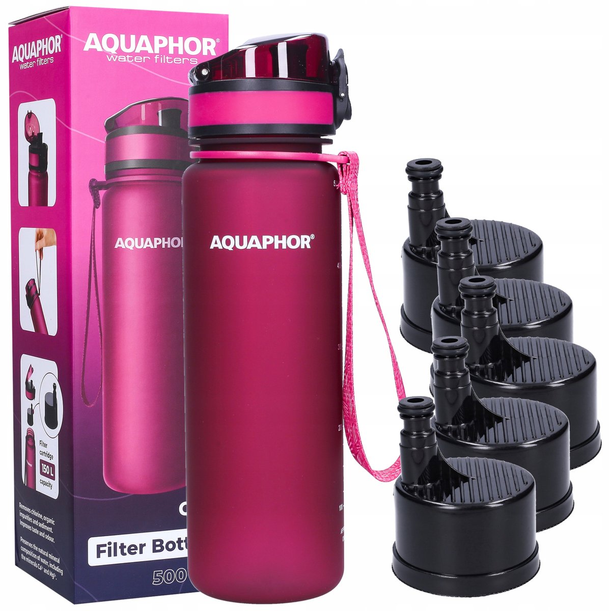 Butelka Filtrująca Aquaphor City 0,5L +5 Wkładów - AQUAPHOR | Sklep ...