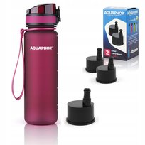 Butelka filtrująca Aquaphor City 500 ml + 3 filtry, bordowa