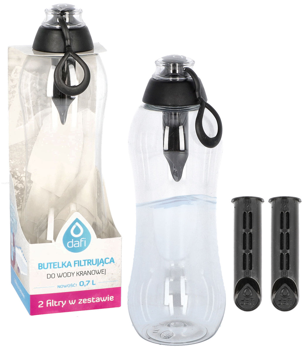 Butelka Filtrująca Dafi Soft 0,7L + 3 Filtry Czarna-Zdjęcie-0