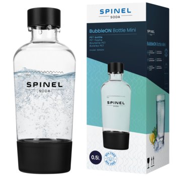 Butelka gazująca SPINEL SODA BubbleON - 500 ml BPA FREE do saturatora wody wielorazowa szczelna mobilna bezpieczna - Spinel