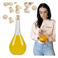 Butelka ŁEZKA 500ml Szklane Butelki Na Nalewki Alkohol Wino Bimber 0,5l