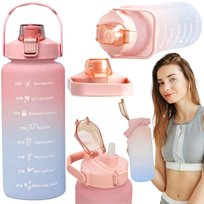 BUTELKA MOTYWACYJNA Bidon na wodę z miarką Siłownia fitness 2l Inna marka