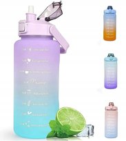 Butelka motywacyjna bidon wodę sportowa 1,5L siłownie ze słomką BPA 1500ml Inna marka