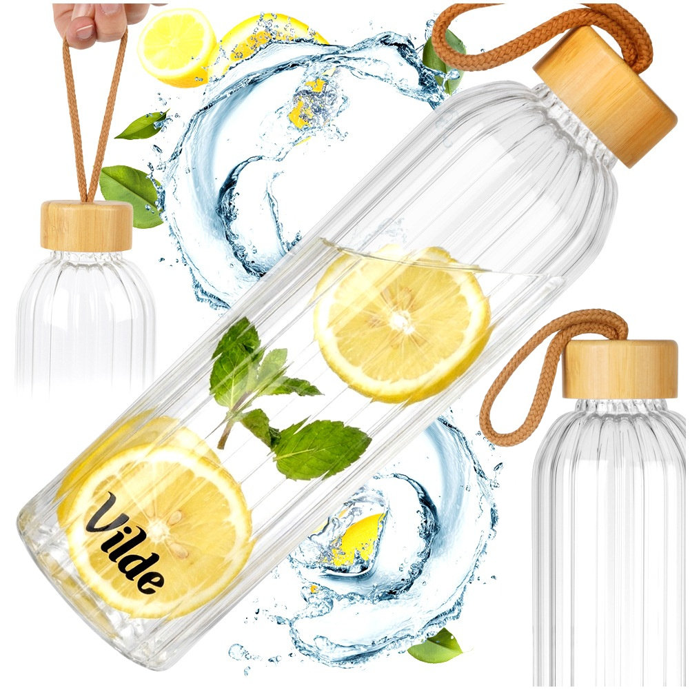 Butelka Motywacyjna Motywująca na Wodę Napoje Szklana Duża Bidon Sport 0,75