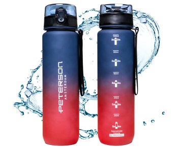 BUTELKA NA WODĘ 1L TRITAN BIDON SPORTOWY SZCZELNA MOTYWACYJNA SIŁOWNIA BEZ BPA GRANATOWY PETERSON - Peterson