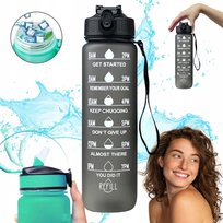 Butelka Na Wodę Bidon Sportowy Z Miarką Z Podziałką Na Siłownie Fitness 1L