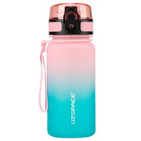 Butelka na wodę dla dzieci z tritanu 350ml Bidon do szkoły, przedszkola różowo-turkusowy