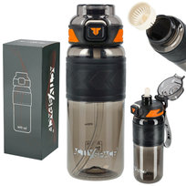 Butelka na wodę tritan 600ml bidon z miarką – black