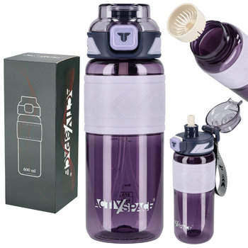 Butelka na wodę tritan 600ml bidon z miarką – purple - Activ Space