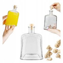 Butelka Szklana LODOWA 500ml Z Korkiem Nalewki Whisky Wino Likier Alkohol
