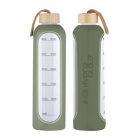 Butelka Szklana Na Wodę Trening Motywacyjna Bidon Kica Hydro Glass 1L Oliv