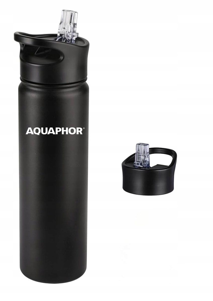 Aquaphor Aquaphor Czarny Butelka Termiczna Bidon Ze Stali Nierdzewnej 700 Ml