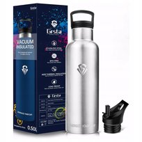 Butelka Termiczna Bidon Kubek Termos Stalowy Na Kawę Herbatę Srebrny 500Ml