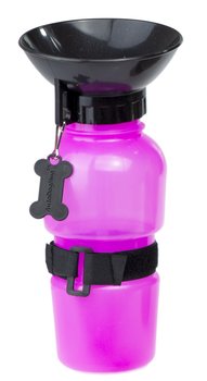 Butelka turystyczna dla psa bidon miska 500ml róż - ikonka