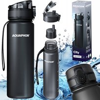 Butelka + wkład filtrujący do wody Aquaphor City 1l czarna bidon na wodę