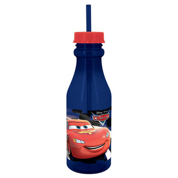 Butelka ze słomką Cars 3 500 ml niebieski DISNEY - Disney