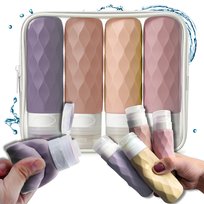 Butelki silikonowe do samolotu podróżne bagażu na kosmetyki Peterson 90ml wielokolorowe