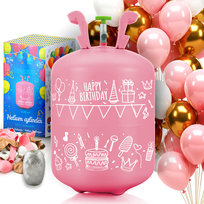 Butla z helem 0,20 m3 + balony x30 wstążka 40m hel do balonów Ricokids