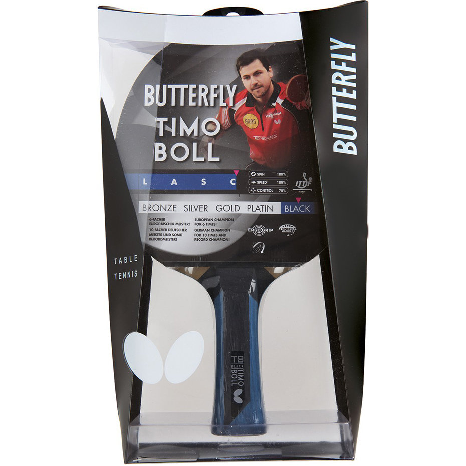 Butterfly, Rakietka do tenisa stołowego, Timo Boll, czarna