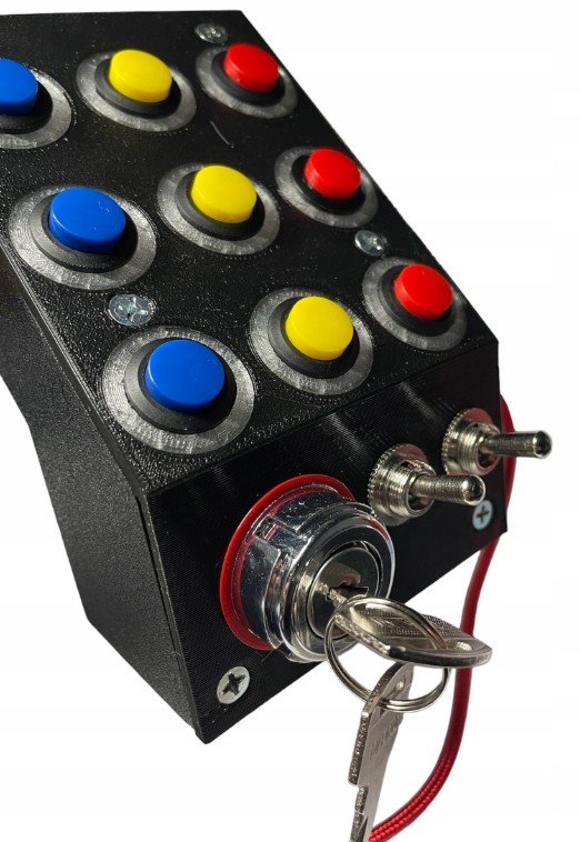Button Box symulator Euro Truck + stacyjka ETS ATS Panel przyciski ...