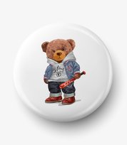 Button przypinka bear doll, średnica 58 mm Fotobloki & Decor