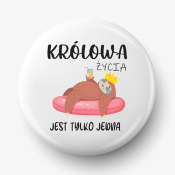 Button Przypinka Z Grafiką Królowa Życia, Średnica 58 Mm - Fotobloki & Decor