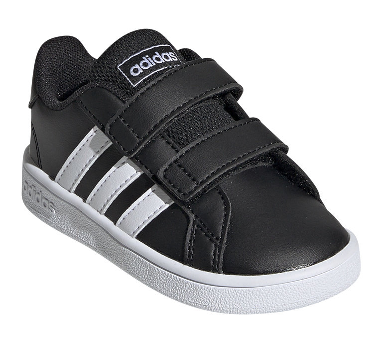 Buty dla dzieci adidas Grand Court I czarno białe EF0117